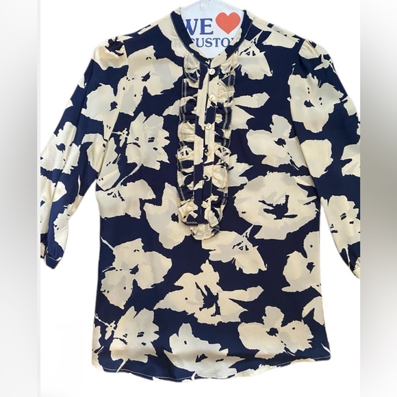 Moncollet French Ruffle Silk Blouson - Picture 10 of 10